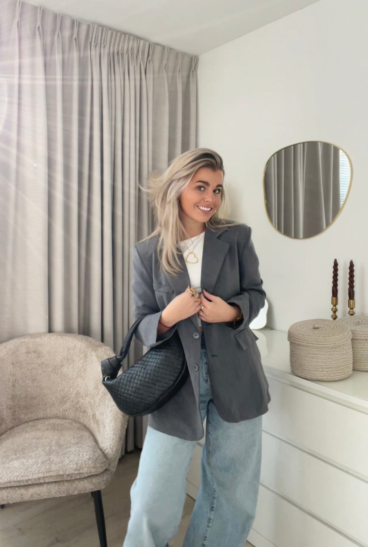 Split Blazer Grey