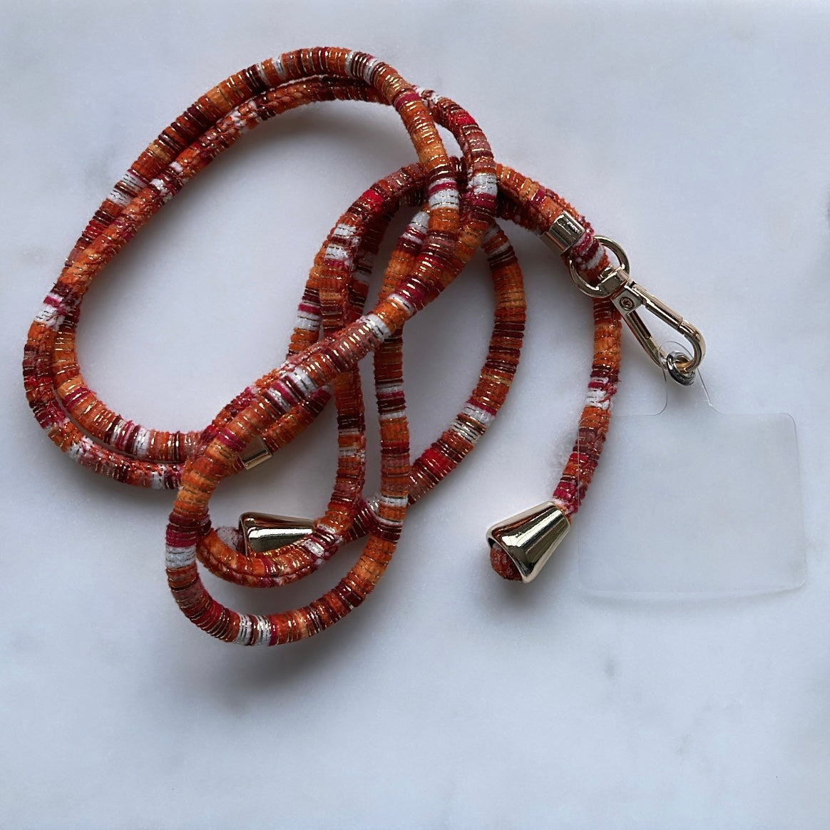 Phone Cord - Multi Orange