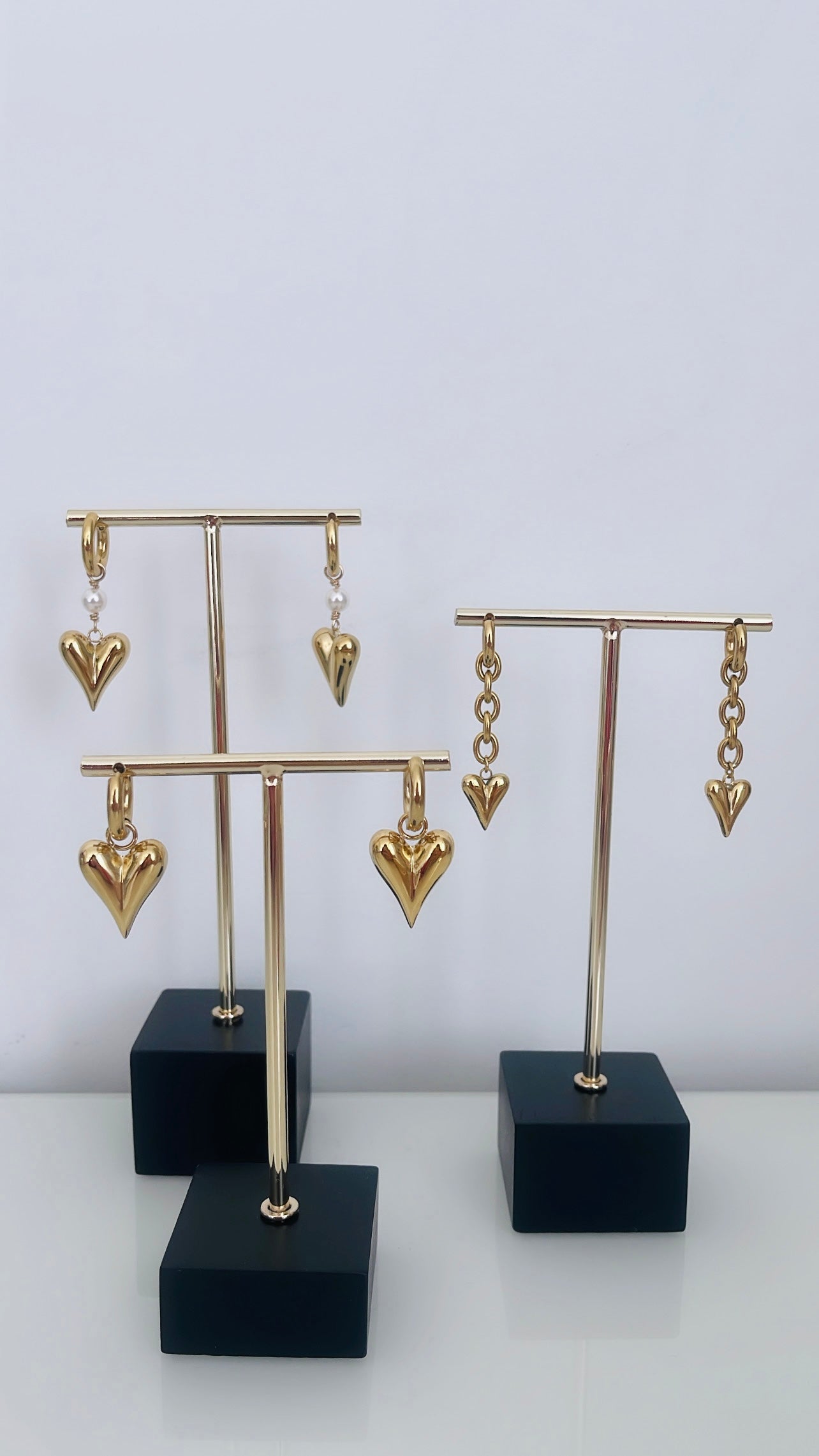 PEARL HEART oorbellen