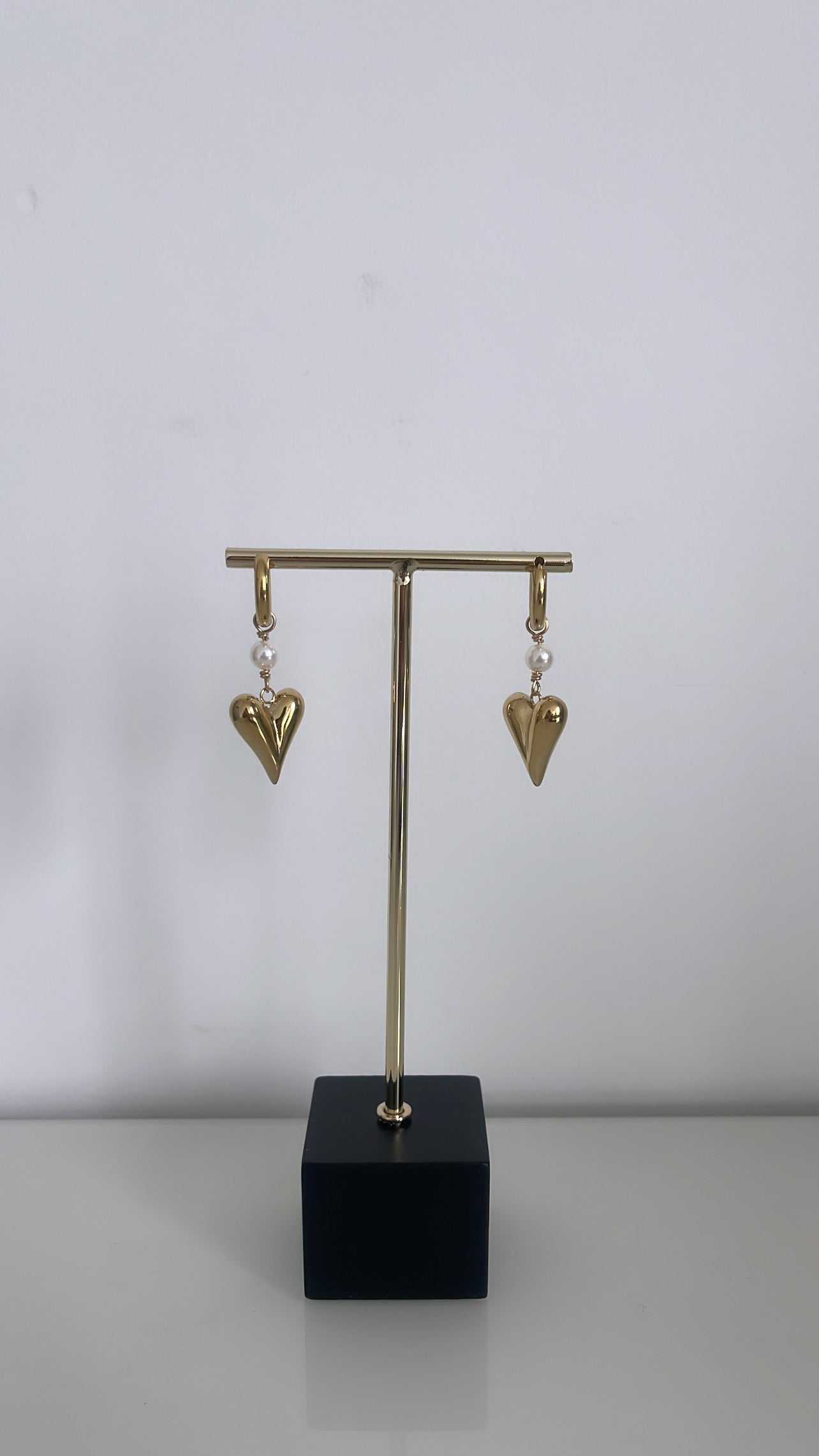 PEARL HEART oorbellen