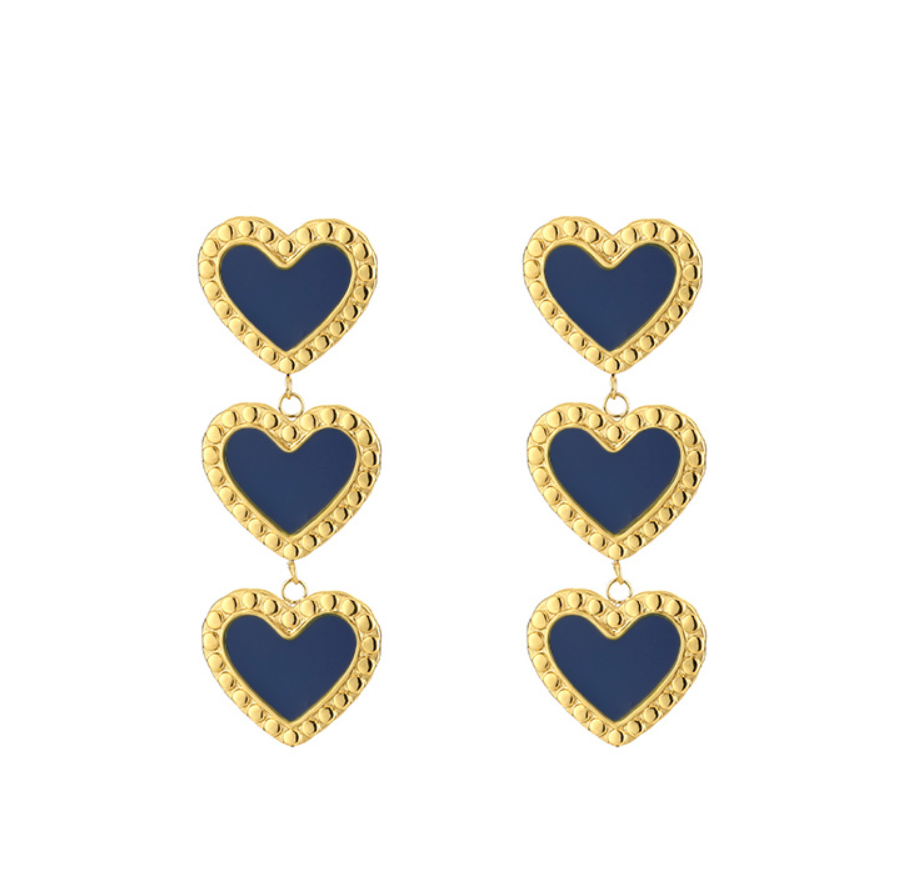 BLUE HEART oorbellen