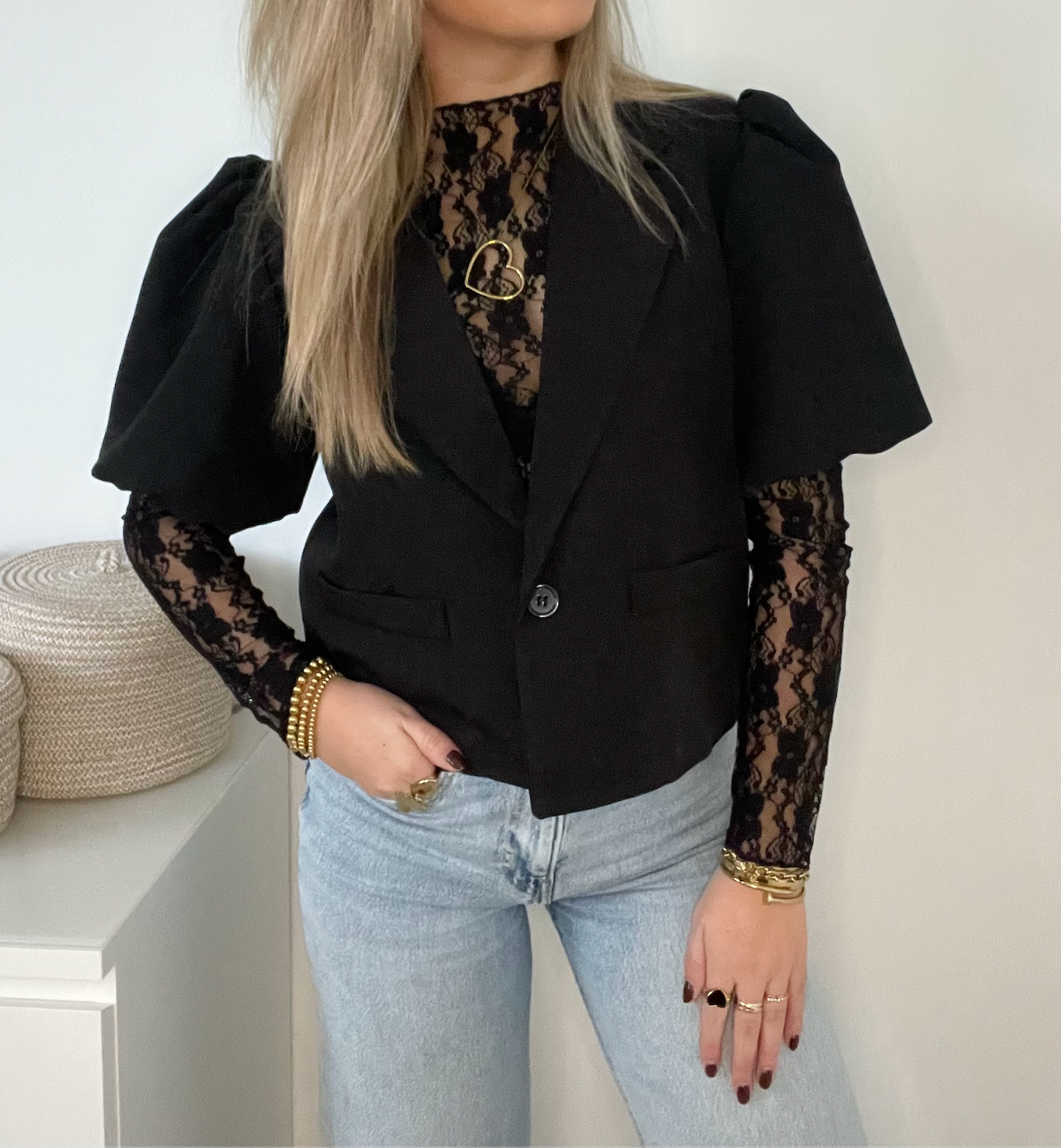 Lace Top Black