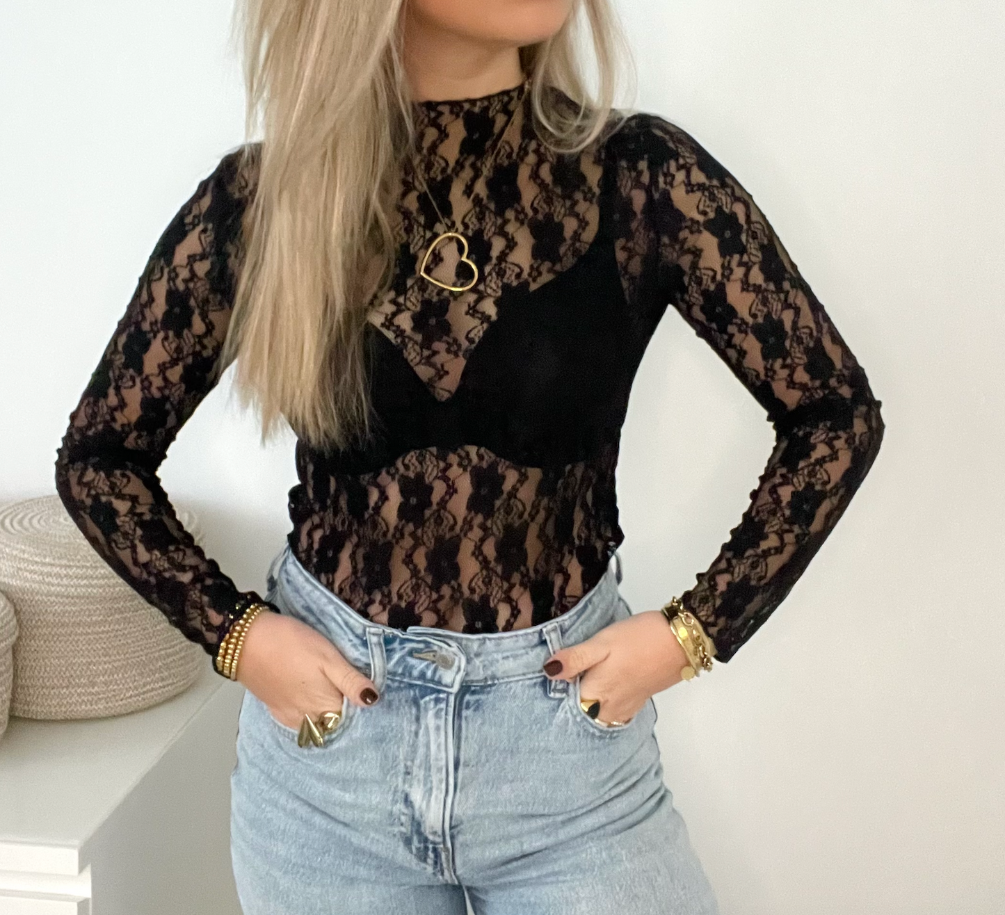 Lace Top Black