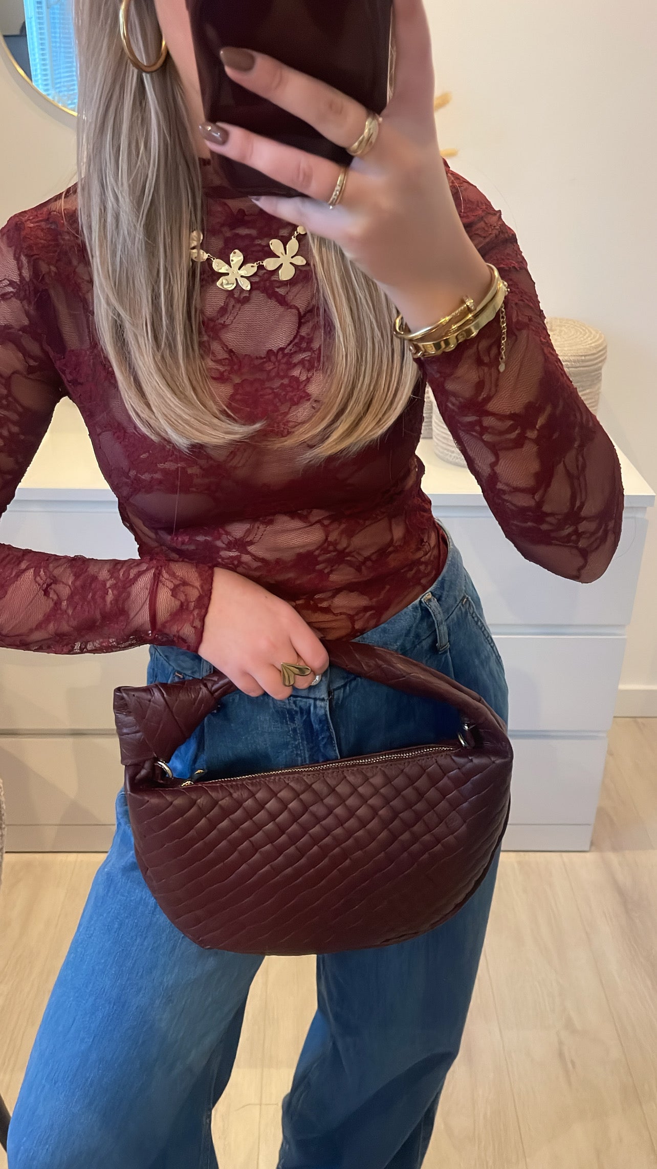 Lace Top Bordeaux