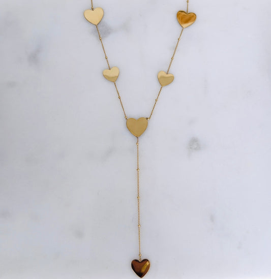 Y HEARTS DOT ketting