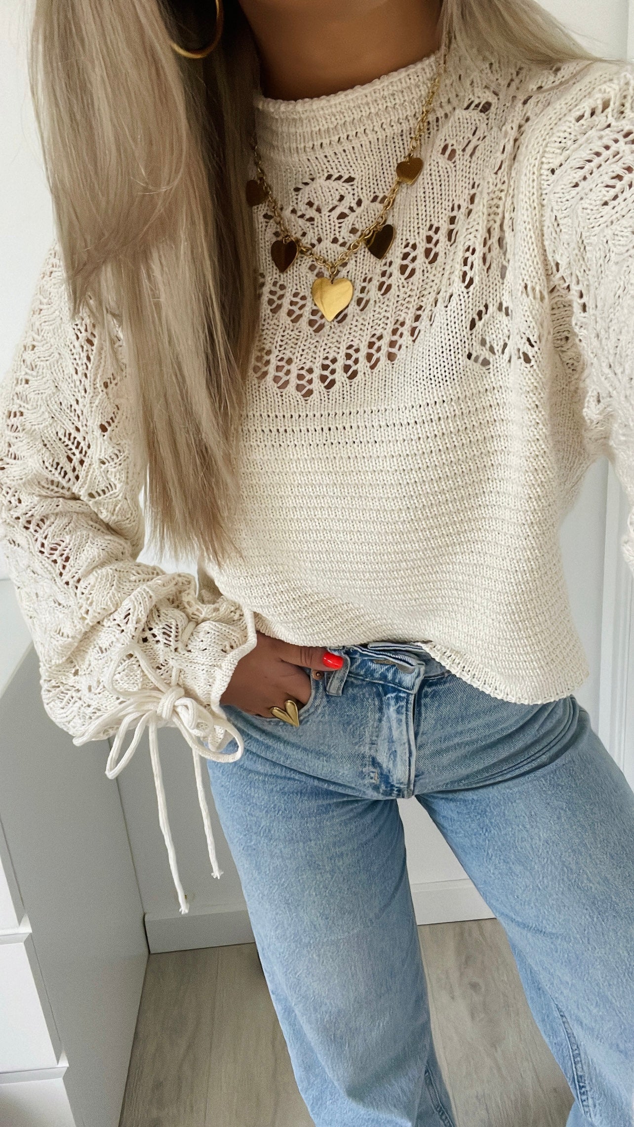 Knitted Bali Top Beige