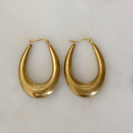 OVAL MATT oorbellen