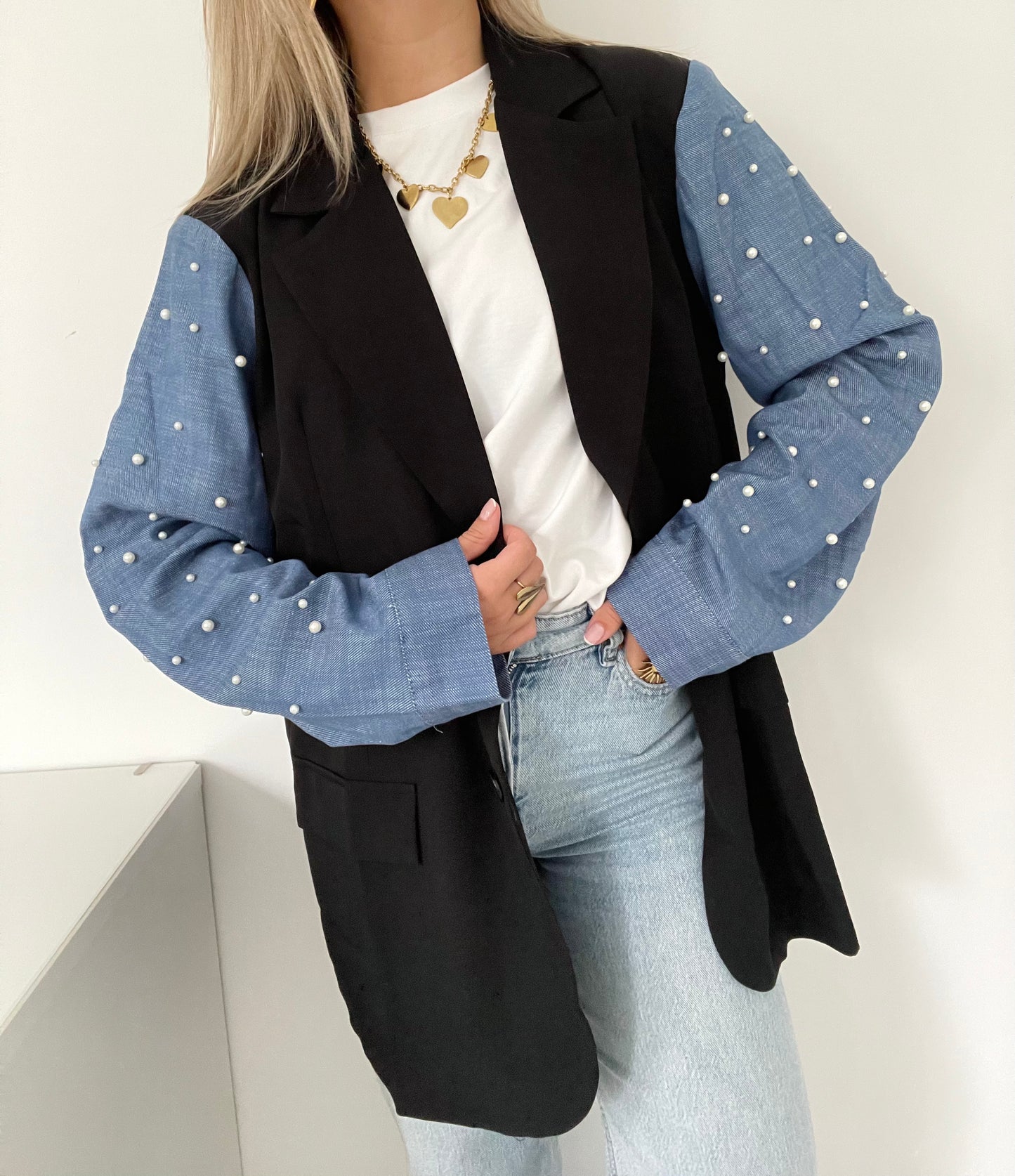 Pearl Blazer Denim