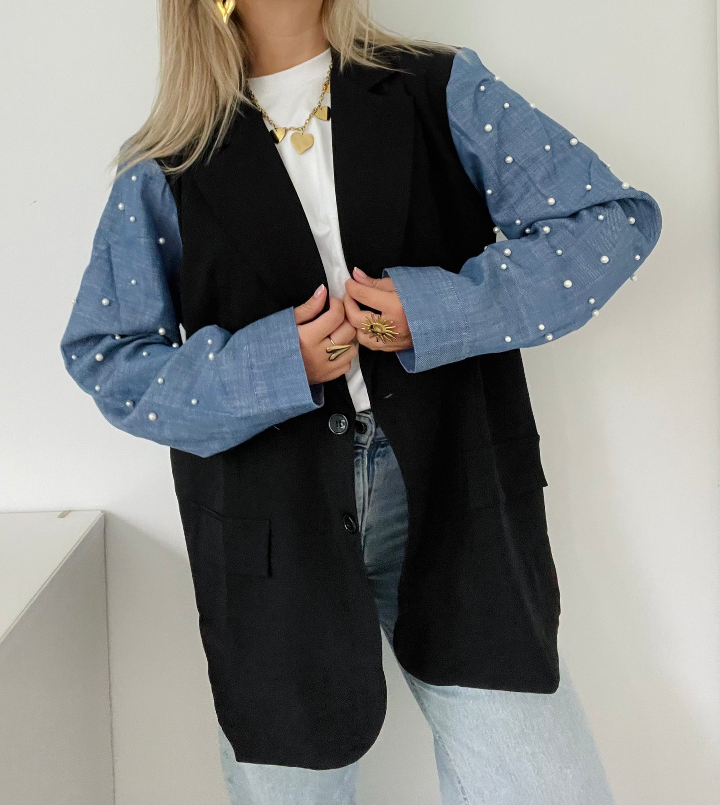 Pearl Blazer Denim