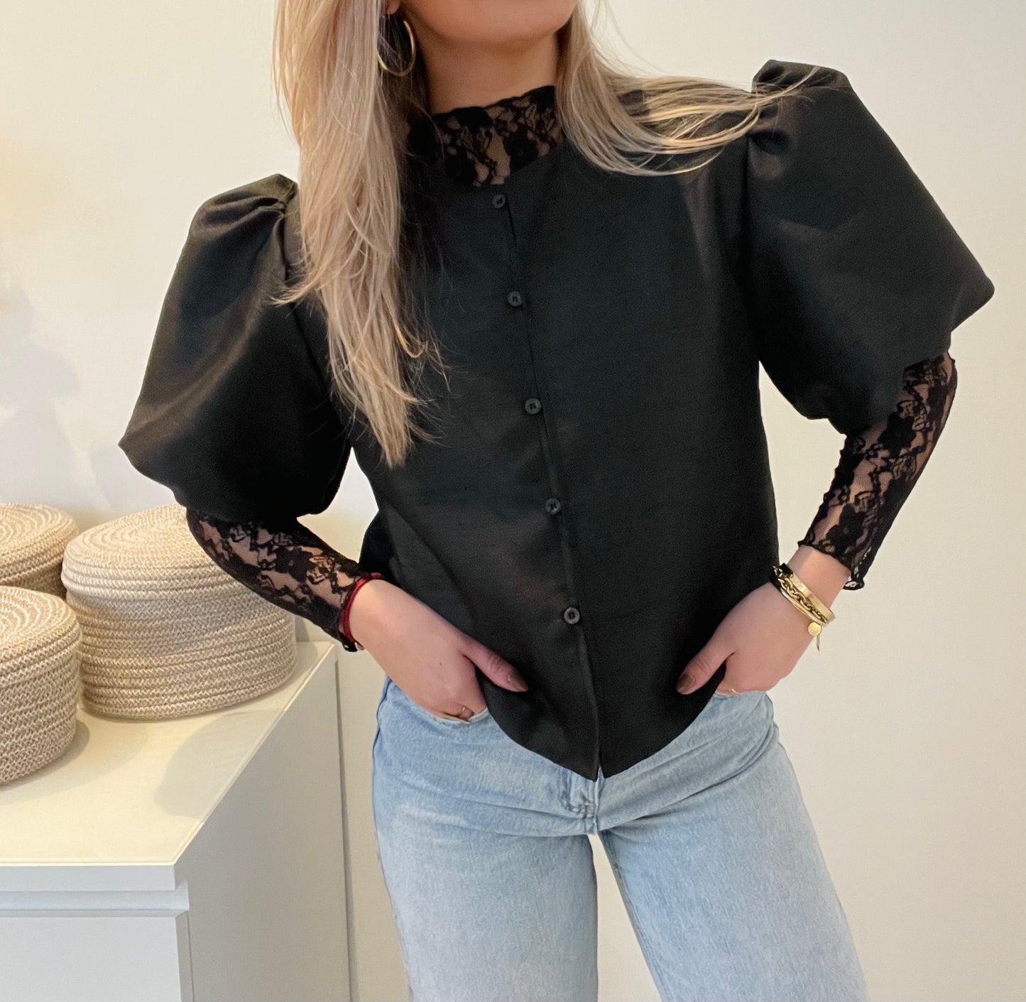 Shine Top Black