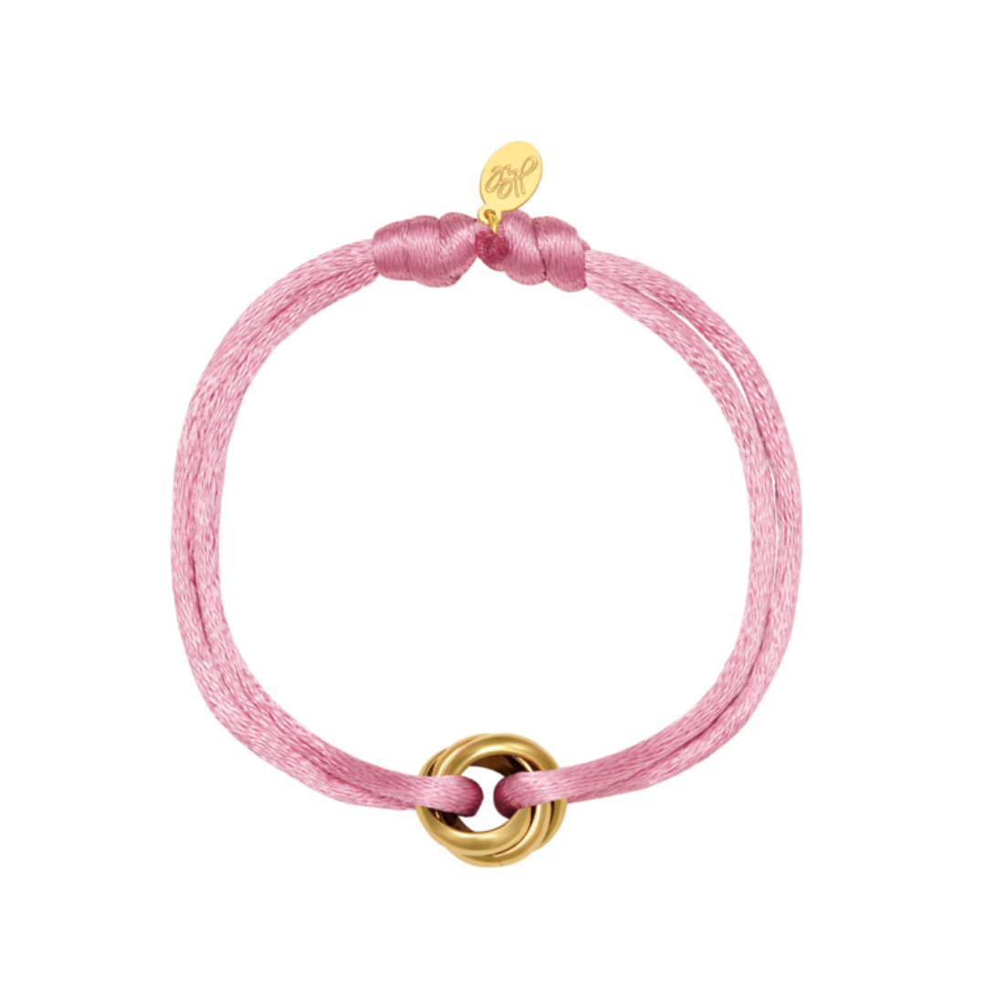 Armband Satin Knot Pink